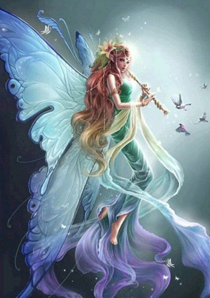 Girl Playing Flute Diamond Painting Kit