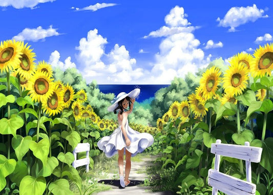 Sunflowers Field Paint by Diamonds