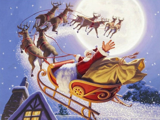 Bye-Bye Santa Claus Paint by Diamonds