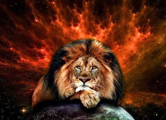 Galaxy Lion Diamond Painting Kit