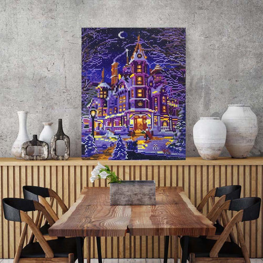 A House In Winter Night LED
