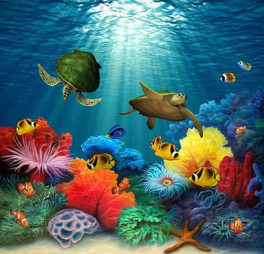 Turtles Paint with Diamonds