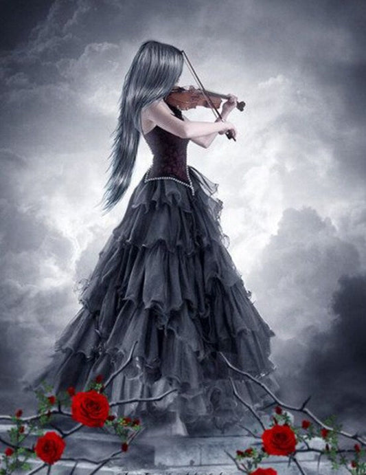 violinist Girl Diamond Painting Kit