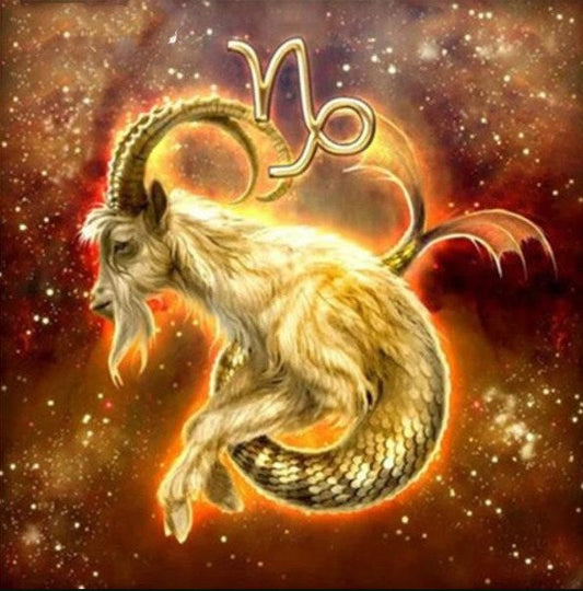Zodiac Capricorn Paint with Diamonds